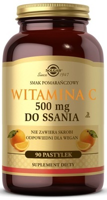 SOLGAR WITAMINA C 500 MG 90 PASTYLEK DO SSANIA