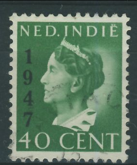 Nederl. Indie 40 cent. - Królowa 1947