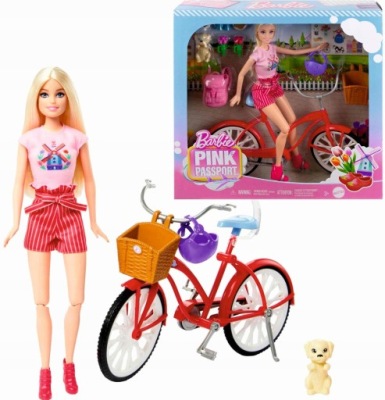 MATTEL HWJ00 BARBIE NA ROWERZE