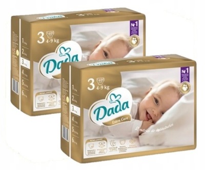 PIELUCHY DADA 3 Extra Care 4-9 kg | 80 szt. !!