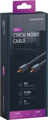CLICKTRONIC Kabel dźwiękowy cyfrowe audio RCA 2m