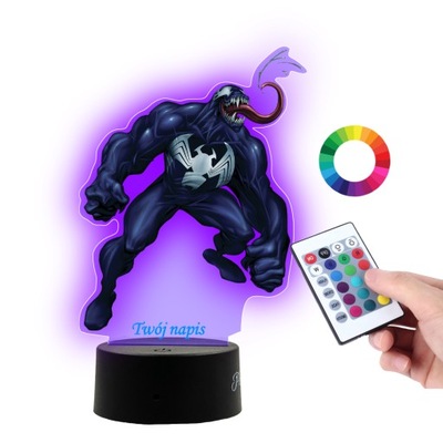 Lampka Na Biurko UV Statuetka Led Marvel Venom