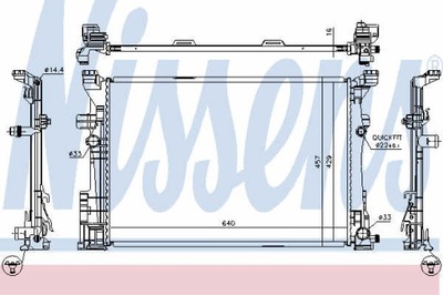 RADUADOR DE AGUA NISSENS 67186  