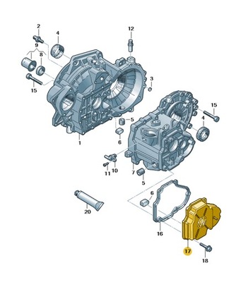 НОВІ ОРИГІНАЛЬНІ AUDI OE КРИШКА КОРОБКИ ПЕРЕДАЧ 02R301211B