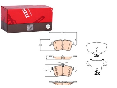 ZAPATAS DE FRENADO PARTE TRASERA FORD MONDEO V FORD EE.UU. EDGE ESCAPE FUSION SKODA  