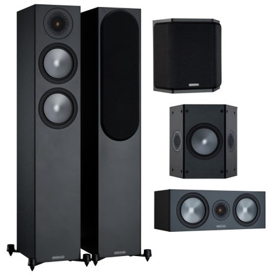 MONITOR AUDIO BRONZE 200+FX+C150 CZARNY ZESTAW 5.0