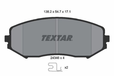 TEXTAR 2434601 PADS BRAKE  