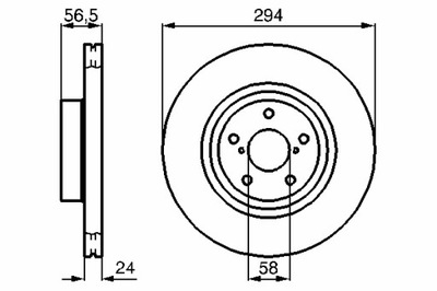 BOSCH DISCOS DE FRENADO 2SZT. PARTE DELANTERA SUBARU BRZ FORESTER IMPREZA LEGACY  