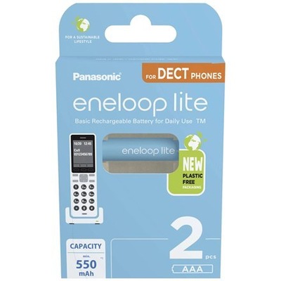 Panasonic Baterie akumulatorowe ENELOOP Lite BK-4LCCE/2DE AAA, 550 mAh, 2 s