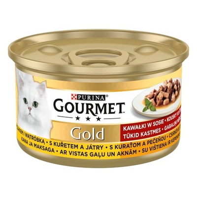 KOT GOURMET GOLD W SOSIE KURCZAK I WĄTRÓBKA 85g