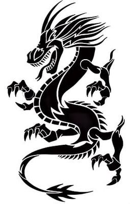 Tatuaż zmywalny tymczasowy smok dragon