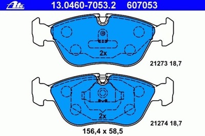 ZAPATAS PARTE DELANTERA VOLVO 850 91- 96, VOLVO S70, V70 -00  