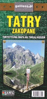 Zakopane Tatry - mapa kieszonkowa laminowana