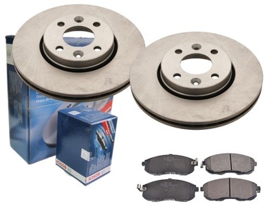 Гальмівні диски + гальмівні колодки bosch перед nissan tiida c11 260mm фото №1