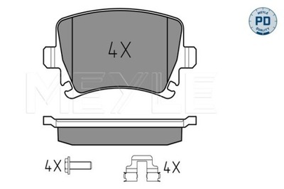 MEYLE КОЛОДКИ HAM. VW T. GOLF 5 03- /OCTAVIA/TOURAN