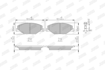 КОЛОДКИ ГАЛЬМІВНІ ПЕРЕД JURID 573601J