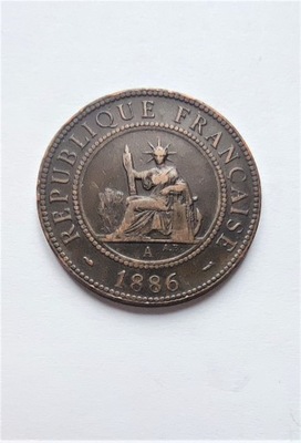 Indochiny Francuskie, 1 centym 1886