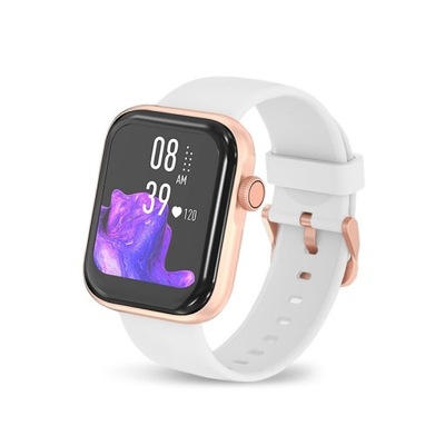 Smartwatch zegarek damski SMARTWATCH VIDVIE SW1603 biały z różową tarczą