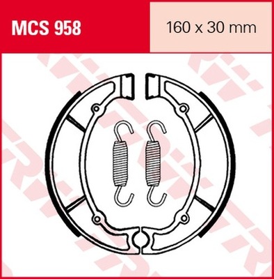 ZAPATAS DE TAMBOR DE FRENADO MOTO YAMAHA YFM 400 KODIAK (93-99) TRWMCS958  