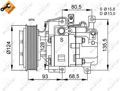 COMPRESOR ACONDICIONAMIENTO EASY FIT 32408  