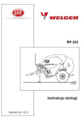 WELGER RP 205 - MANUAL MANTENIMIENTO PL  