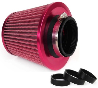 FILTER FILTER CONE AIR SPORTS TYPE BIG RED ADAPTERS 3 + STRAP  