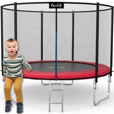 Trampolina do ogrodu ogrodowa dla dzieci z siatką zewnętrzną 312 cm 10ft