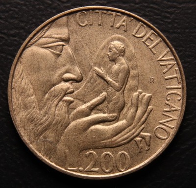 ANK WŁOCHY WATYKAN 200 LIRE 1988 JAN PAWEŁ II