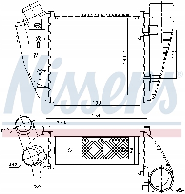 INTERCOOLER AUDI NISSENS 96678  