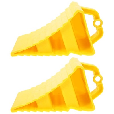 2PCS WHEEL CHOCKS VEHICLE STOPER CAR ANTISKID BLOCK RUBBER TIRE STOPER ACCE