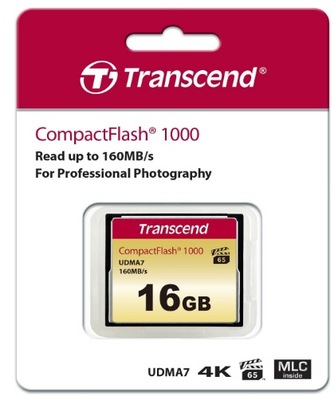 Karta pamięci Transcend CF 16GB Compact Flash 160MB/s