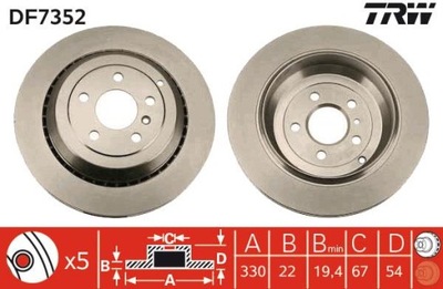 ДИСК MERCEDES-BENZ CLASS GL CLASS M CLASS R TRW (330X22MM) MERCEDES W164