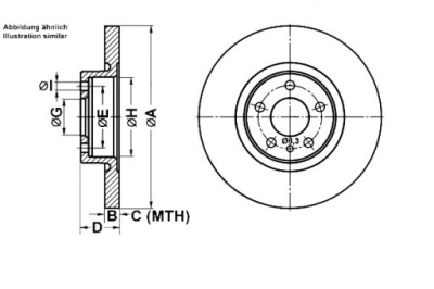 Ate тормозные диски тормозные 2szt. alfa romeo 147 156 1.6/ фото №1