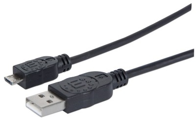 KABEL USB A-MicroB M/M 1,8M USB2.0 Hi-Speed czarny