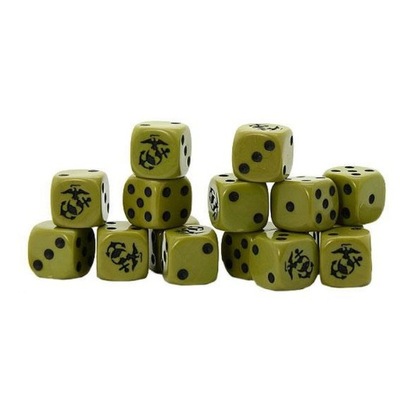 Bolt Action US Marine Corps D6 Dice (16)