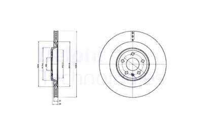 DELPHI DISCOS DE FRENADO 2SZT. PARTE TRASERA AUDI A6 C7 A7 A8 D4 1.8-6.3  