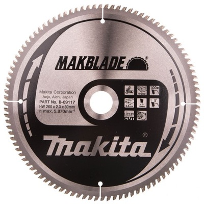 Tarcza do drewna 260x30mm Z100 Makita B-09117