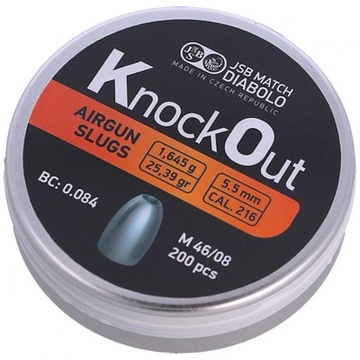 Śrut JSB KnockOut Slugs 0.216 / 5.5mm, 200szt (546