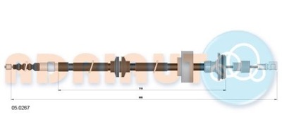 CABLE FRENOS DE MANO P (905MM/710MM) B  