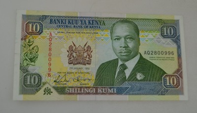 Kenia - banknot - 10 Shillingi 1992 rok