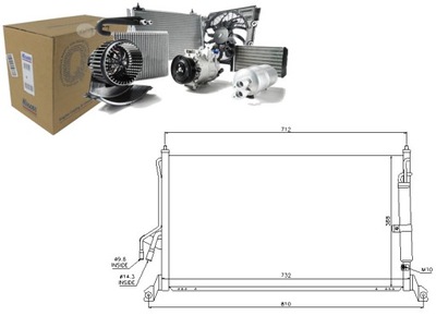 КОНДЕНСАТОР РАДИАТОР КОНДИЦИОНЕРА NISSENS 92100CG01