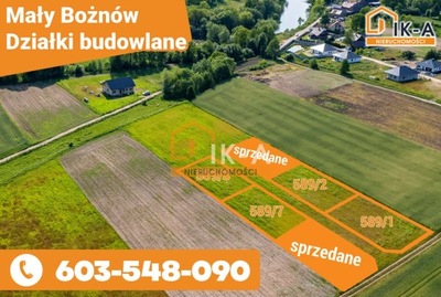 Działka, Bożnów, Żagań (gm.), 890 m²