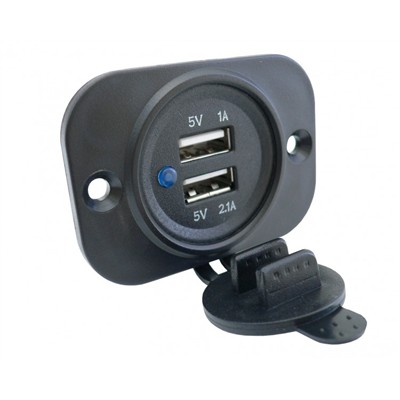 DISPOSITIVO DE CARGA DE AUTOMÓVIL DE MONTAJE USB 5V 12/24V 2,1A  