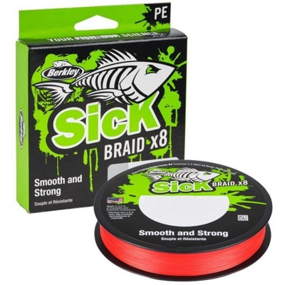 PLECIONKA BERKLEY SICK X8 RED 150M 0.12 MM 11,2KG