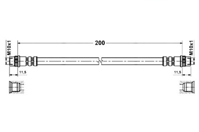 Ate шланг тормозной elast. nissan nv300 primasta фото №1
