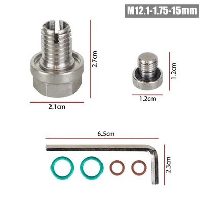 M12.1-1.25/1.5/1.75 M14 M16 M18 X 15MM OIL DRAIN PLUG OVERSIZE PIGGY~15949