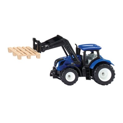 Traktor zabawka New Holland z widłami 1:87 SIKU