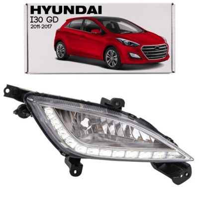 Hyundai i30 2 gd 2011-2017 фара противотуманная drl led правая 92202a6100 фото №1