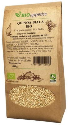 Quinoa biała BIO 400 g Bio Appetise