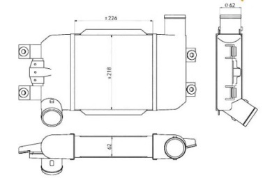 Nrf интеркулер nissan patrol gr v 3.0d 05.00- фото №1